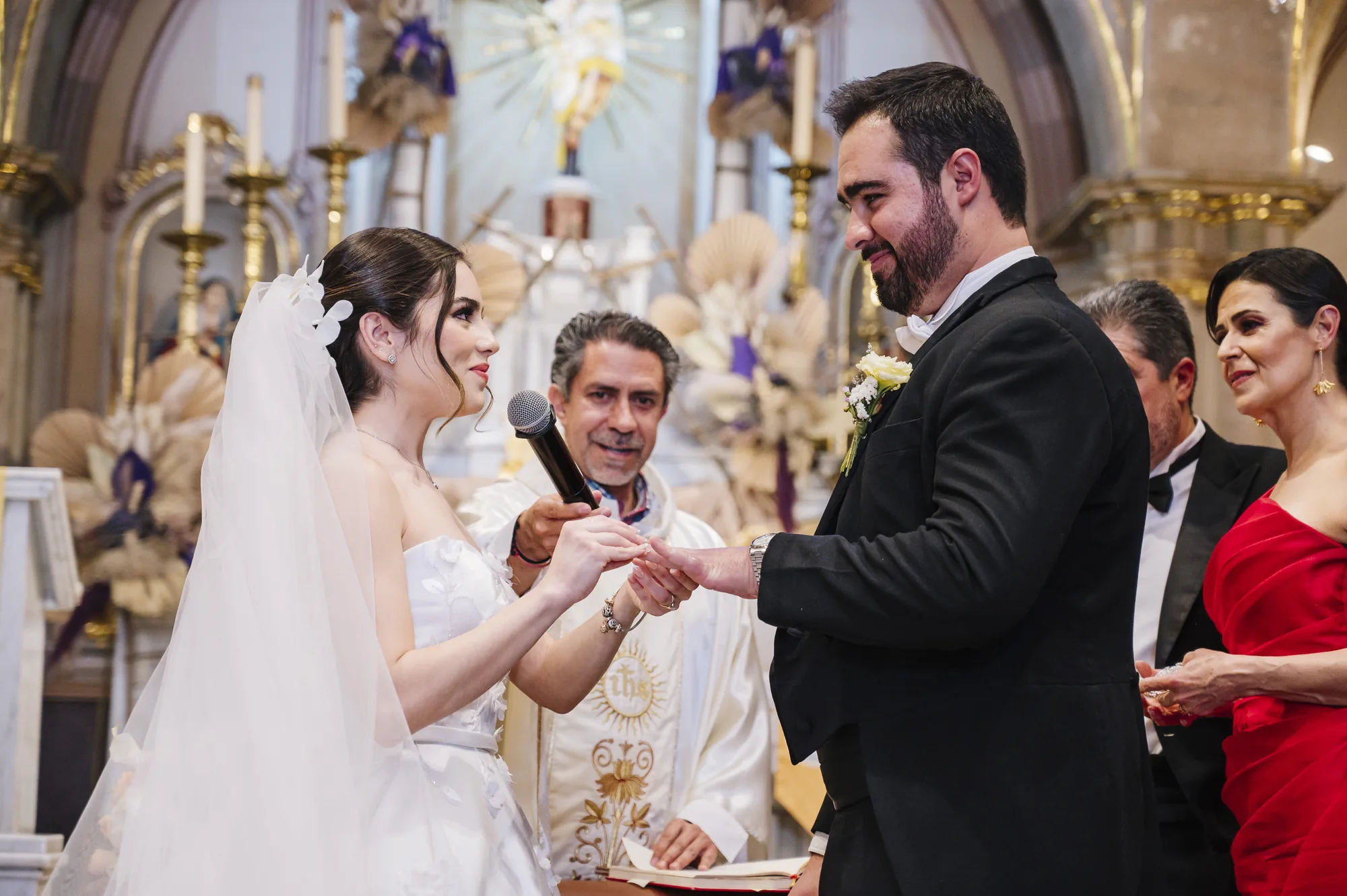 Entrega de anillos boda, ceremonia religiosa